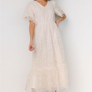 Baltic Born embossed cream dress